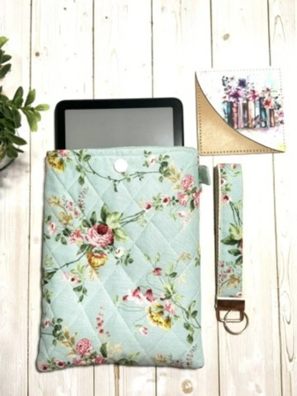 Kindle Sleeve Gift Collection | Quilted Book Protector with Matching Wristlet